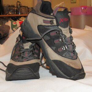 Salomon Women's Brown/Black Mid-Cut X-Hiking Boots ContraGrip Sole